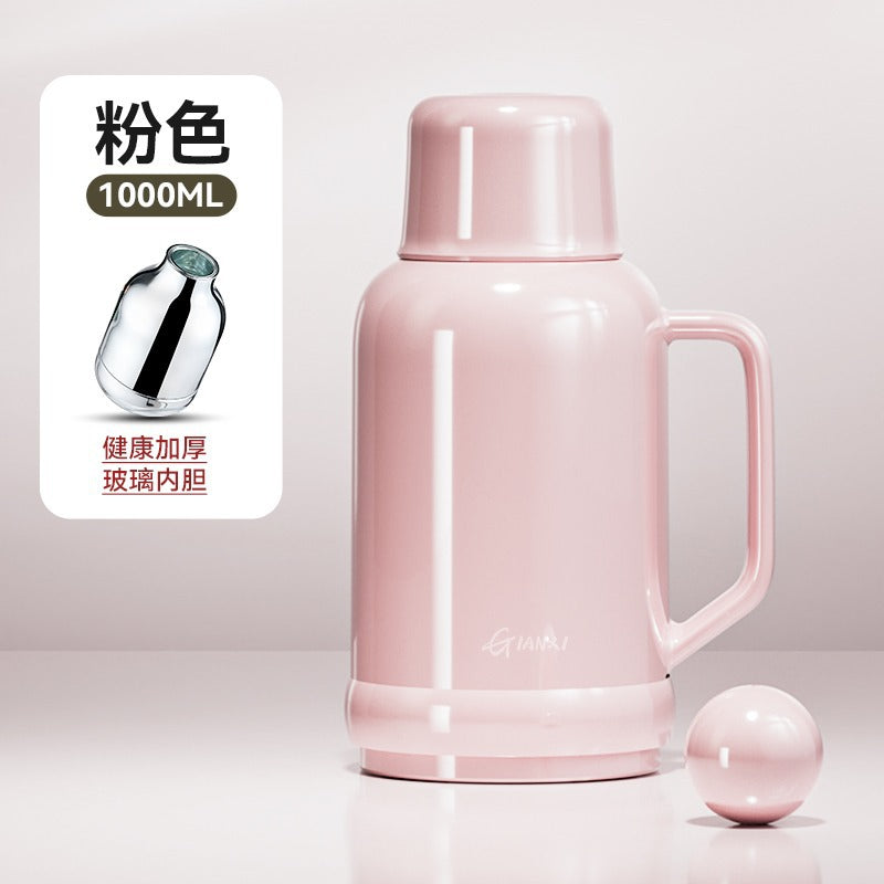 冬季玻璃内胆保温壶宿舍学生大容量热水壶家用热水瓶办公室小暖壶Winter-Ready Glass-Lined Insulated Kettle for Dorm Students, Large-Capacity Hot Water Kettle, Household Thermos, Office Mini Kettle