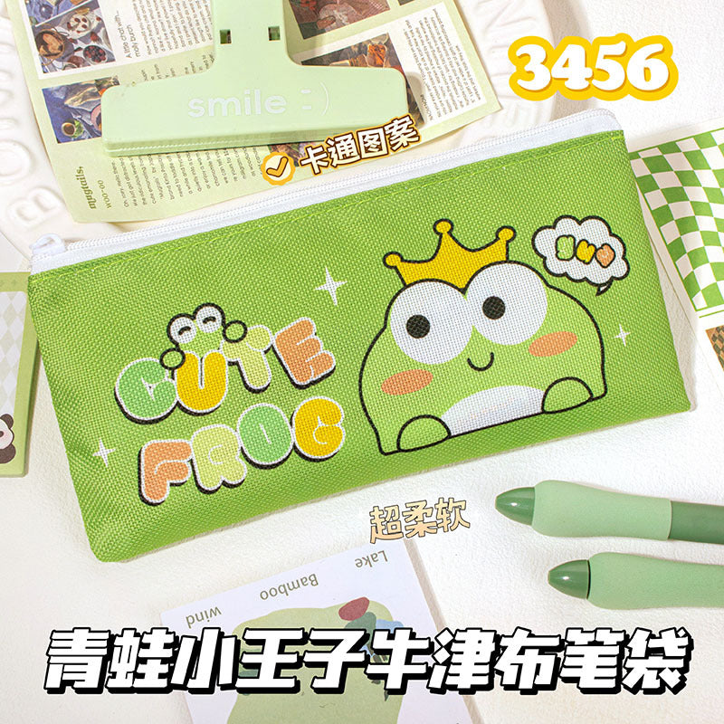 卡通牛津布单层笔袋小学生文具盒男孩款女孩铅笔盒文具袋Cartoon Oxford Cloth Single-Layer Pencil Case for Elementary School Students—Pencil Case for Boys and Girls