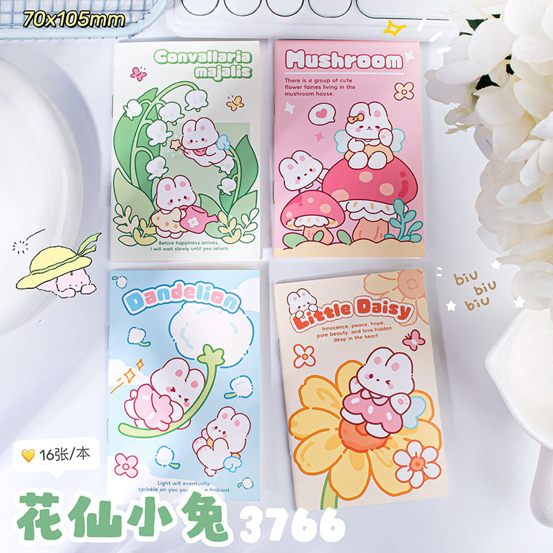 卡通骑马钉横线本软皮本笔记本记事本小本子可爱迷你学生随身账本Cartoon Horse-Printed Ruled Softcover Notebook, Notepad, Small Notebook—Cute Mini Student Pocket Notebook