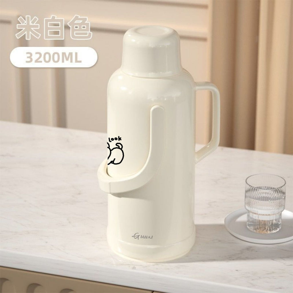 捷安玺大容量家用暖水壶加厚玻璃内胆热水瓶学生专用宿舍保温壶Large-Capacity Household Electric Kettle with Thickened Glass Liner—Insulated Water Bottle for Student Dormitories
