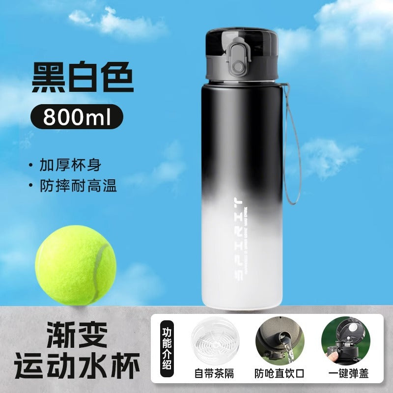 捷安玺水杯大容量男女儿童学生上学专用运动水壶夏季便携塑料杯子Large-Capacity Water Bottle for Men, Women, and Children—Specialized for Students and School Use—Portable Plastic Sports Water Bottle
