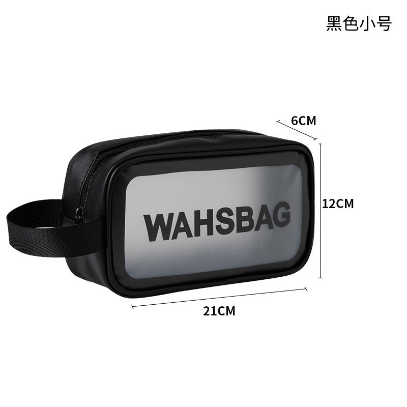 定制韩版化妆包大容量防水透明洗漱包多功能化妆品收纳袋ODMCustomised Korean-style make-up bag, large-capacity, waterproof, transparent toiletries bag, multi-functional make-up organiser, ODM