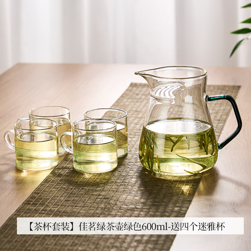 捷安玺茶水分离泡茶壶耐高温煮茶壶家用烧水壶高硼硅玻璃滤茶水壶Tea-Water Separation Teapot, Heat-Resistant Tea Kettle, Household Kettle, High-Borosilicate Glass Tea Strainer Kettle