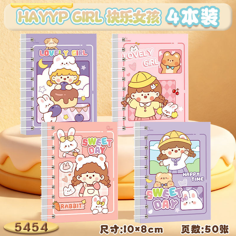可爱多用途A7线圈本高颜值笔记本子ins初高中学生横线记事本Cute, Multi-Purpose A7 Spiral-Bound Notebook: Stylish Notebook for Middle and High School Students with Ruled Pages