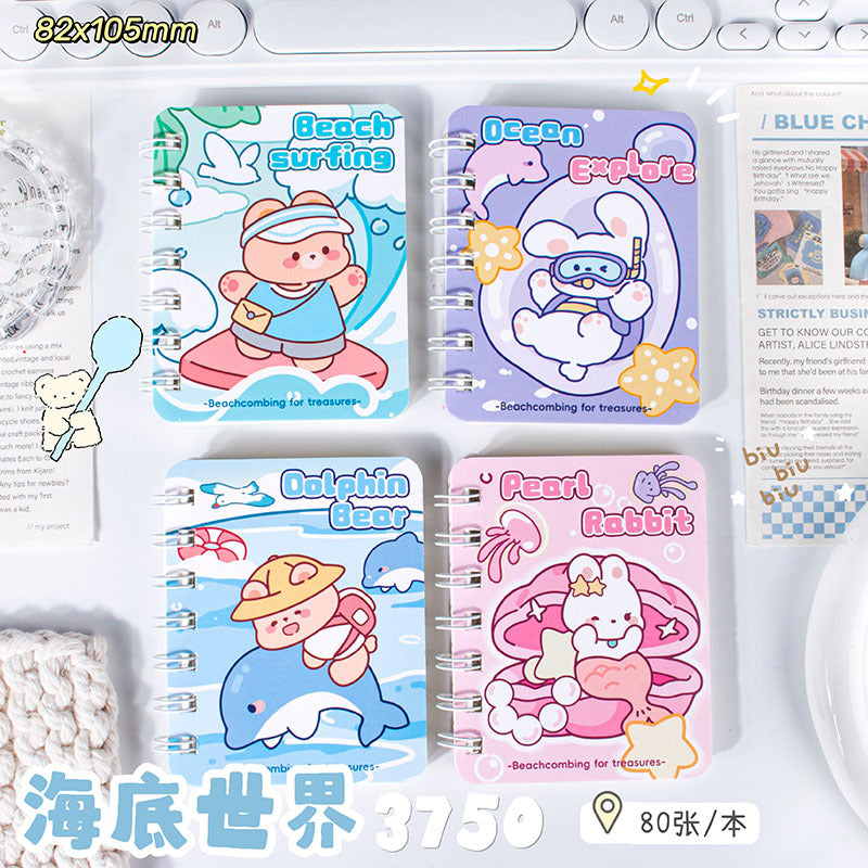 A7线圈本速写本线圈本不割手可爱少女卡通口袋便携学生记事本A7 Spiral-Bound Sketchbook—Cute, Cartoon-Style, Pocket-Sized, Portable Student Notebook That Won’t Cut Your Hands