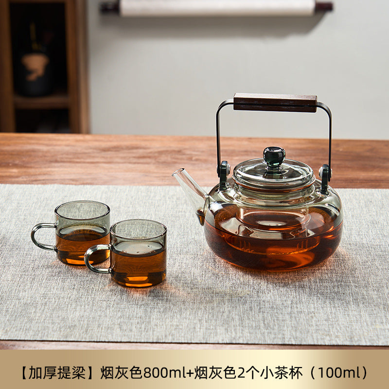 家用电陶炉煮茶器煮茶壶茶具泡茶壶加厚高硼硅玻璃养生茶壶 Home Electric Ceramic Stove Tea Maker, Teapot, Tea Set, Thickened High-Borosilicate Glass Health-Promoting Teapot