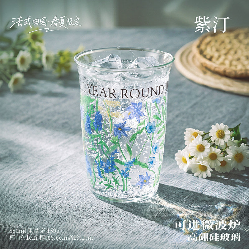 捷安玺高颜值玻璃杯耐高温高硼硅玻璃水杯家用女生ins风喝水杯子Stylish Glass Cup, Heat-Resistant Borosilicate Glass Water Cup, Household Water Cup for Women