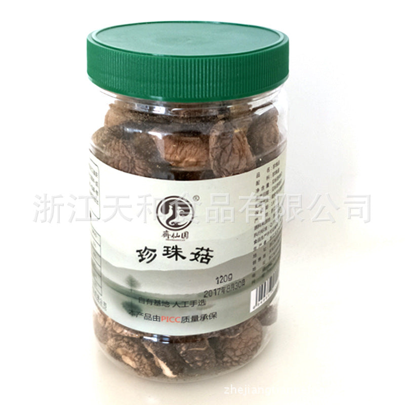 厂家供应120g罐装庆元冬菇 珍珠菇批发礼品食用菌土特产Manufacturer supplies 120g tins of Qingyuan winter mushrooms and pearl mushrooms; wholesale gift-quality edible fungi and local specialities