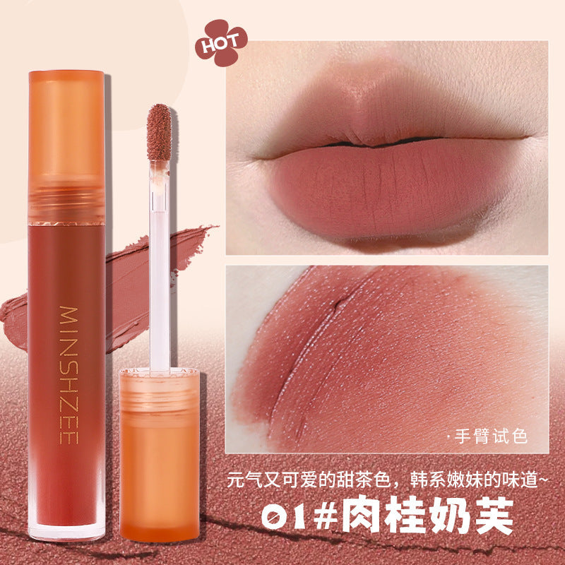 慕斯唇泥口红雾面丝绒哑光口红唇釉秋冬显白持久唇泥女跨境Mousse Lip Mud Lipstick, Matte Velvet Lipstick, Lip Gloss, Autumn/Winter, Skin-Brightening, Long-Lasting, Lip Mud for Women, Cross-Border