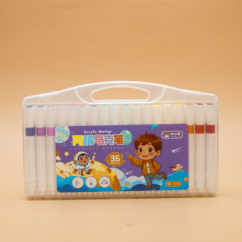 丙烯马克笔盒装批发儿童专用马克笔不透色美术DIY涂鸦笔绘画防水Acrylic Marker Pens, Boxed Wholesale, Children’s Markers, Non-Bleeding, Art & DIY, Sketching Pens, Waterproof