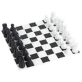 积木拼装国际象棋 黑白立体棋子棋盘套装儿童益智棋类桌面游戏入Building Block Chess Set – Black and White 3D Pieces and Board Set: Educational Board Game for Children