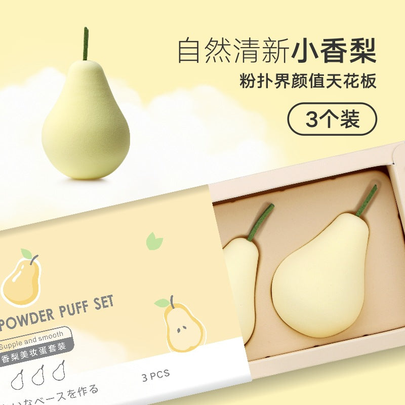 高品质超软Q弹化妆蛋 柔软高弹气垫粉扑水果造型彩妆蛋High-quality, ultra-soft and bouncy make-up sponge – soft, highly elastic cushion sponge in a fruit design