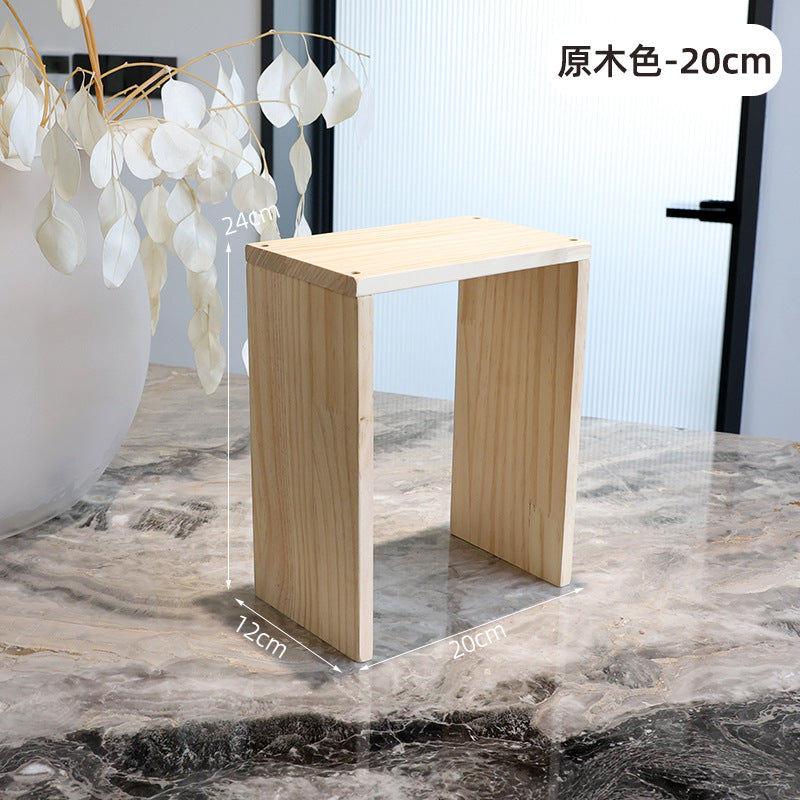 12CM宽度复古碳化木质展示架花架收纳架多肉绿植盆栽茶杯茶具文玩12 cm wide vintage carbonised wood display stand, flower stand and storage rack for succulents, houseplants, potted plants, teacups, teaware and collectables