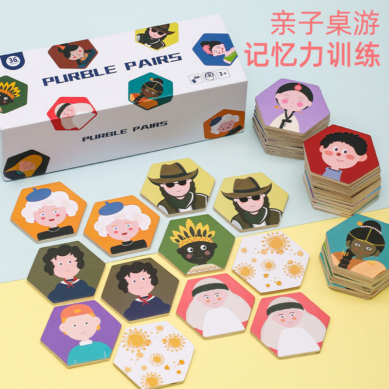 蒙氏亲子桌游记忆力训练消消乐分类找相同多种记忆玩法Montessori Parent-Child Board Game: Memory Training, Match-3, Sorting, Spot the Differences and Various Memory Games