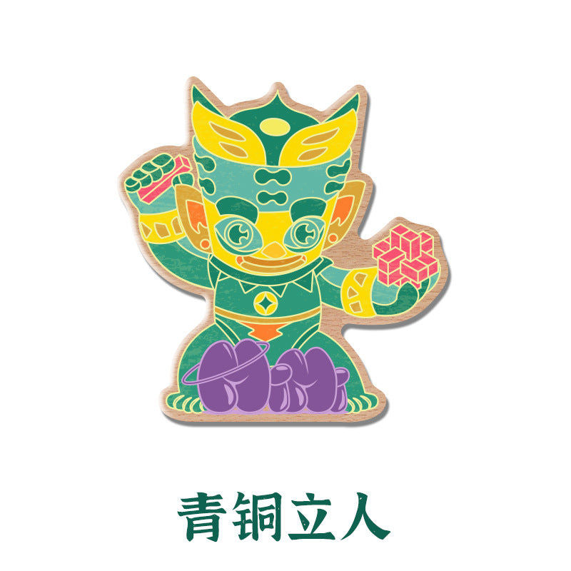 古蜀神秘风！三星堆冰箱贴，把文物 “请” 回家，贴出艺术氛围感The mystique of ancient Shu! Sanxingdui fridge magnets – ‘invite’ cultural artefacts into your home and create an artistic atmosphere.