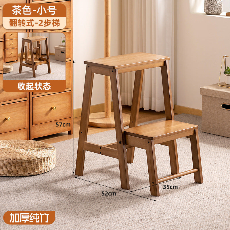 楠竹人字梯可折叠家用梯凳便携多功能折叠梯小型加厚梯子凳子批发Nan Zhu A-frame Ladder – Foldable Household Ladder and Step Stool, Portable Multifunctional Folding Ladder, Small Reinforced Ladder and Step Stool – Wholesale