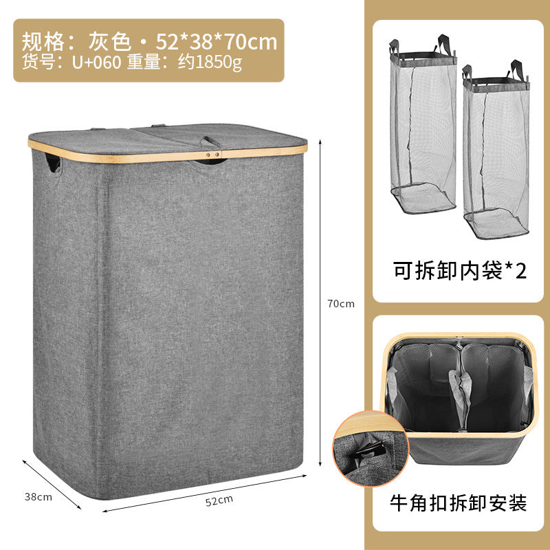 跨境专供可折叠牛津布布艺脏衣篮 家用防水大号脏衣篓 浴室收纳筐Cross-border Exclusive Foldable Oxford Cloth Laundry Basket – Large Waterproof Laundry Basket for Home Use – Bathroom Storage Basket