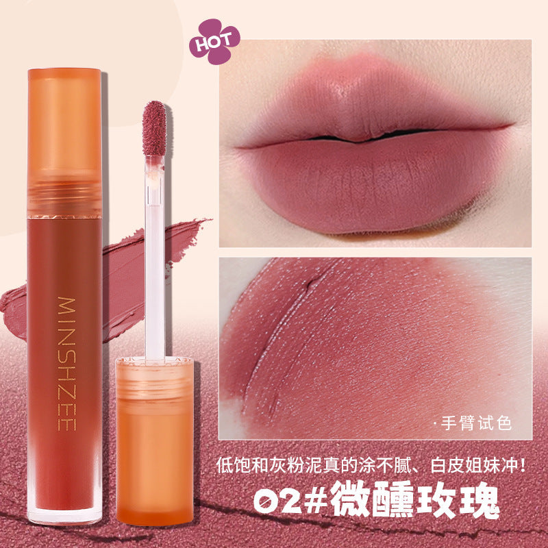 慕斯唇泥口红雾面丝绒哑光口红唇釉秋冬显白持久唇泥女跨境Mousse Lip Mud Lipstick, Matte Velvet Lipstick, Lip Gloss, Autumn/Winter, Skin-Brightening, Long-Lasting, Lip Mud for Women, Cross-Border