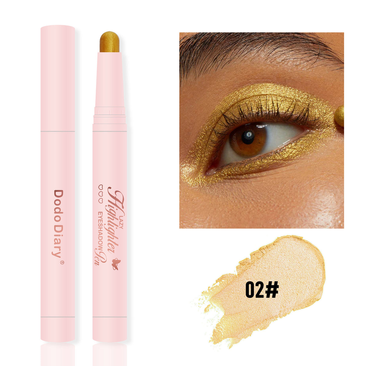 跨境专供高光修容眼影笔棒珠光细闪卧蚕彩妆TK TEMU爆款 Cross-border Exclusive Highlighter & Contour Eyeshadow Stick with Pearlescent Shimmer for Under-Eye Area – TK TEMU Best-Seller