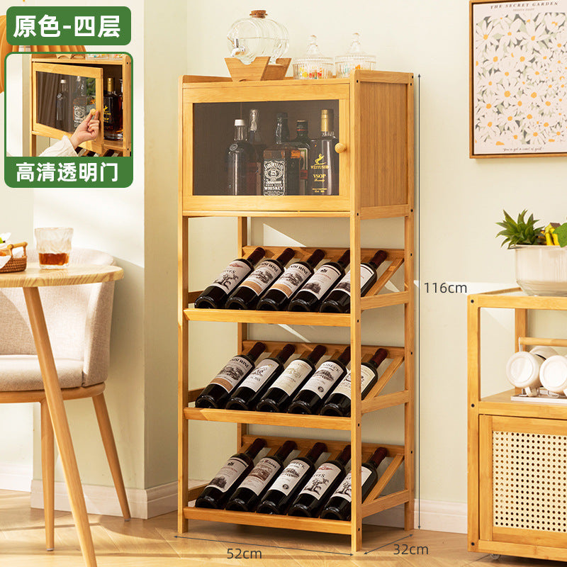 酒柜展示柜家用酒架客厅收纳置物架红酒架子多层斜放红酒架靠墙Wine cabinet, display cabinet, home wine rack, living room storage rack, red wine rack, multi-tiered angled red wine rack, wall-mounted