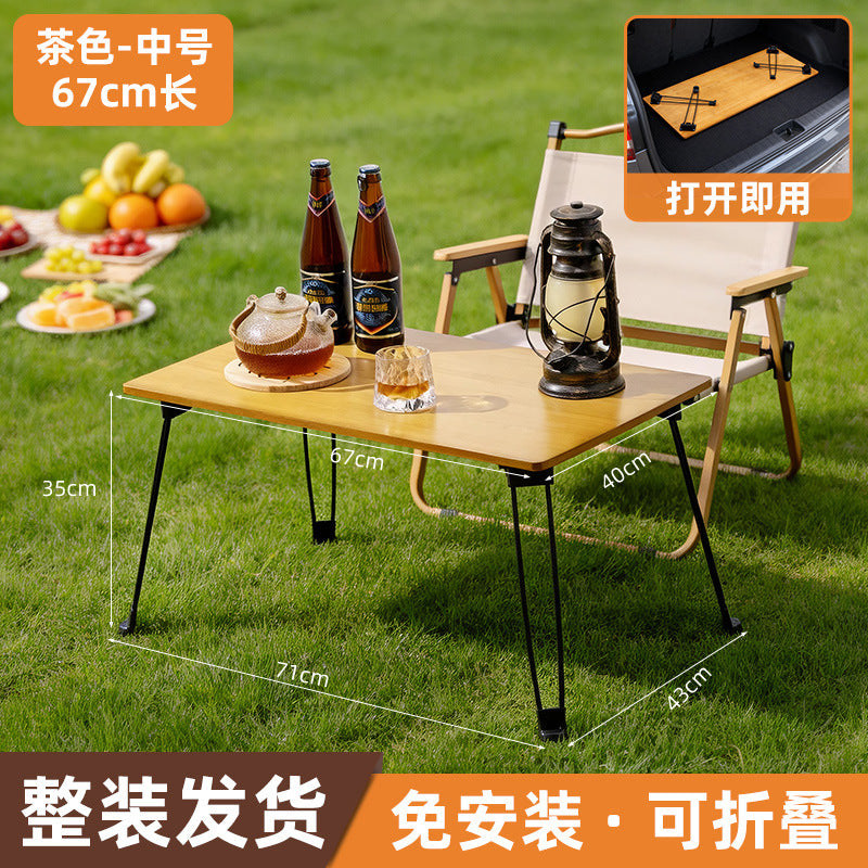露营折叠桌可折叠户外便携桌子野餐小桌子摆摊家用简约多功能Camping Folding Table – Foldable Outdoor Portable Table, Picnic Table, Market Stall Table, Home Use, Minimalist and Multifunctional
