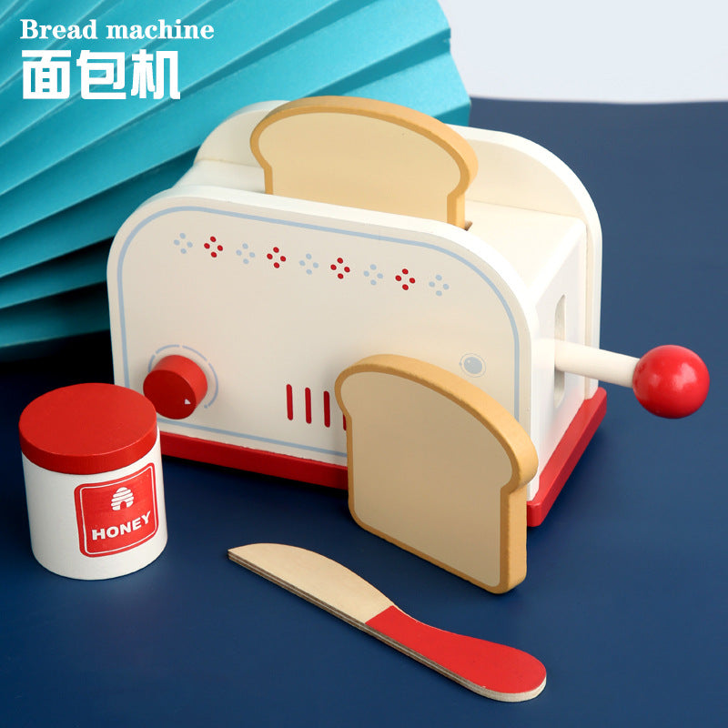 儿童趣味木质仿真厨房女孩甜点下午茶餐具套装益智亲子过家家玩具Fun Wooden Play Kitchen for Children: Girls’ Dessert and Afternoon Tea Tableware Set – Educational Parent-Child Pretend Play Toy
