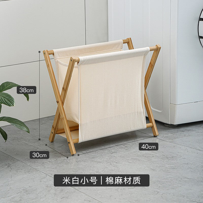 北欧楠竹脏衣篮可折叠洗衣篮脏衣篓瑜伽垫收纳筐大号脏衣服收纳篮Nordic Nanmu Bamboo Laundry Basket – Foldable Laundry Basket, Yoga Mat Storage Basket, Large Laundry Basket