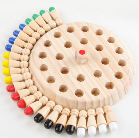 木质多功能记忆棋批发锻炼儿童颜色记忆力认知桌游棋益智玩具批发Wholesale of wooden multi-functional memory games to help children develop colour memory and cognitive skills – board games and educational toys