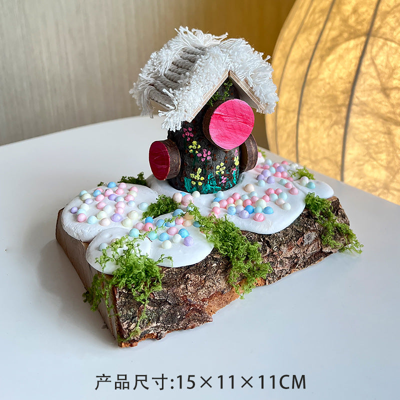 新款木制趣味树屋DIY儿童创意手工盒益智拼搭积木玩具 提升想象力New Wooden Fun Treehouse DIY Children’s Creative Craft Kit – Educational Building Blocks to Boost Imagination