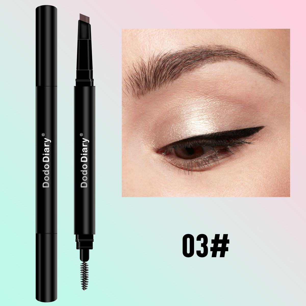 爆品自动旋转双头三角眉笔4色盒装防水防汗批发Best-selling Automatic Rotating Double-Ended Triangular Eyebrow Pencil, 4-Colour Set, Waterproof and Sweat-Resistant – Wholesale