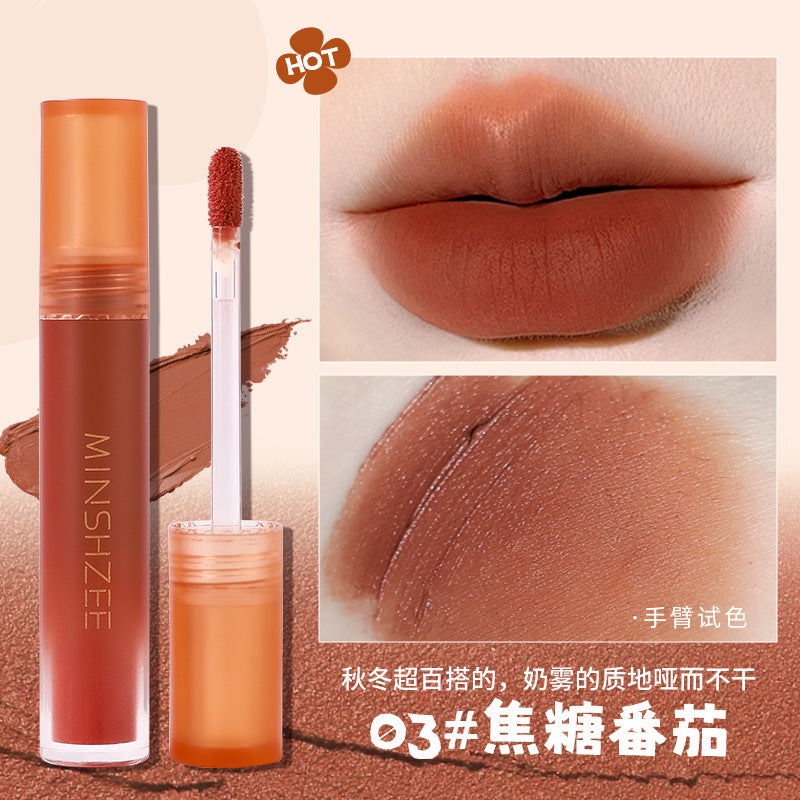 慕斯唇泥口红雾面丝绒哑光口红唇釉秋冬显白持久唇泥女跨境Mousse Lip Mud Lipstick, Matte Velvet Lipstick, Lip Gloss, Autumn/Winter, Skin-Brightening, Long-Lasting, Lip Mud for Women, Cross-Border