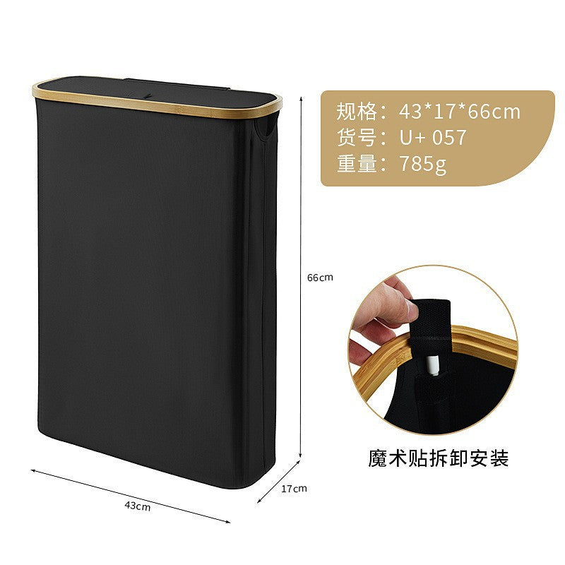 600D阳离子脏衣篮带盖可折叠卫生间卷纸收纳篮多功能收纳篓大容量600D Cationic Laundry Basket with Lid – Foldable, Multifunctional Storage Basket for Toilet Roll and Other Items, Large Capacity