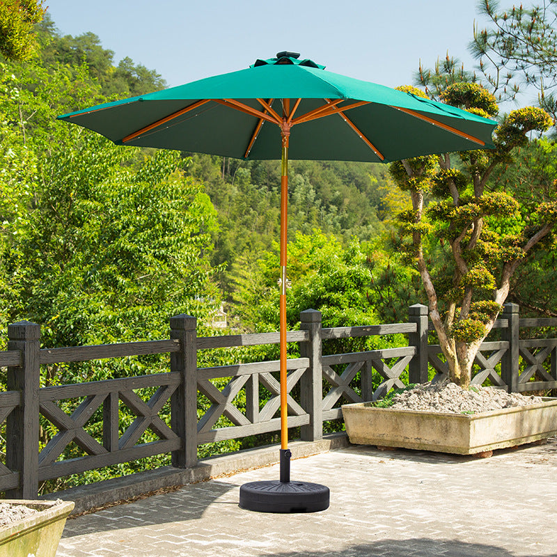 2.7米灯珠榉木摇头中柱伞 2.7-metre LED Beech Wood Swivelling Centre-Pole Parasol