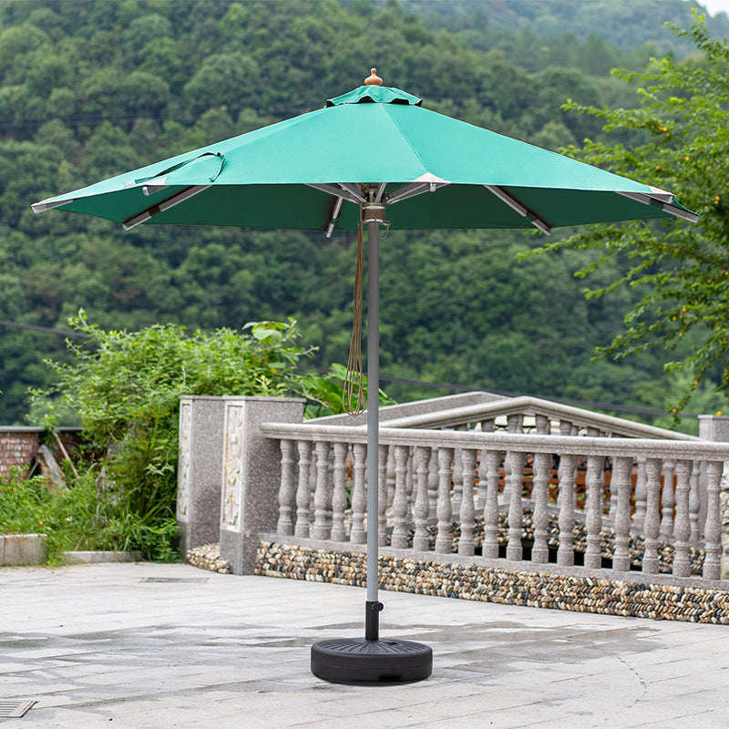 3.0米拉绳铝木伞3.0-metre pull-cord aluminium and wood umbrella