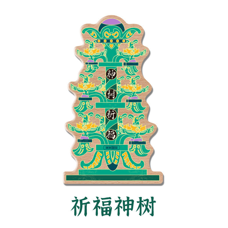 古蜀神秘风！三星堆冰箱贴，把文物 “请” 回家，贴出艺术氛围感The mystique of ancient Shu! Sanxingdui fridge magnets – ‘invite’ cultural artefacts into your home and create an artistic atmosphere.