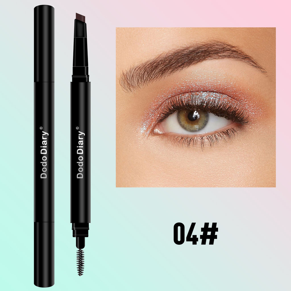爆品自动旋转双头三角眉笔4色盒装防水防汗批发Best-selling Automatic Rotating Double-Ended Triangular Eyebrow Pencil, 4-Colour Set, Waterproof and Sweat-Resistant – Wholesale