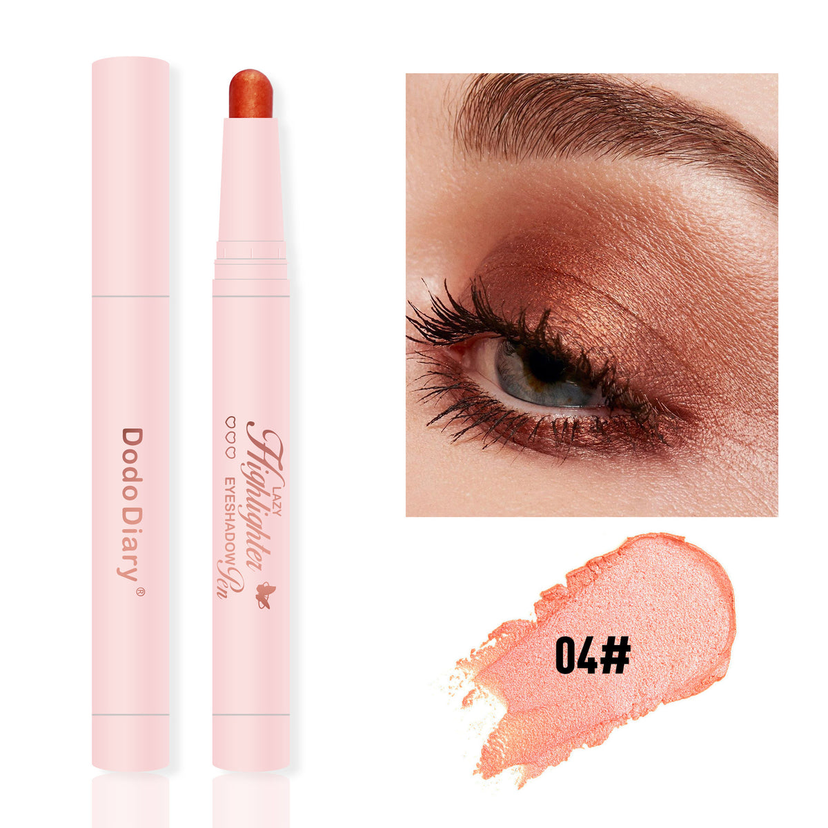 跨境专供高光修容眼影笔棒珠光细闪卧蚕彩妆TK TEMU爆款 Cross-border Exclusive Highlighter & Contour Eyeshadow Stick with Pearlescent Shimmer for Under-Eye Area – TK TEMU Best-Seller