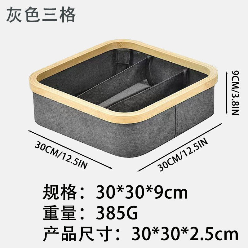 内衣内裤袜子三合一收纳盒 家用抽屉分格文胸内衣裤整理箱收纳筐3-in-1 Storage Box for Underwear, Briefs and Socks – Home Use Drawer Organiser for Bras, Underwear and Briefs