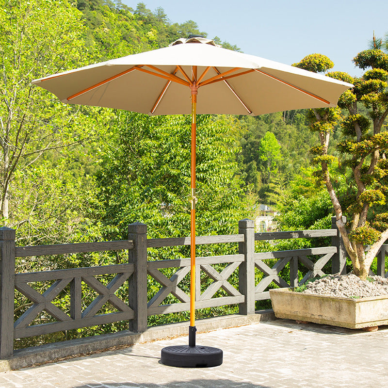 2.7米灯条榉木摇头中柱伞2.7-metre beechwood centre-pole umbrella with moving head and light strip