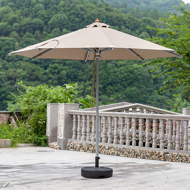 3.0米拉绳铝木伞3.0-metre pull-cord aluminium and wood umbrella