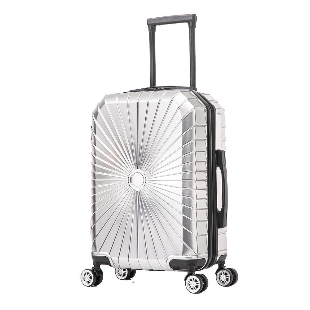 工厂定制LOGO行李密码箱ABS外贸PC拉杆静音万向轮登机旅行箱批发Factory-made customised logo luggage: ABS and PC material, telescopic handle, silent swivel wheels, cabin-sized travel suitcases – wholesale