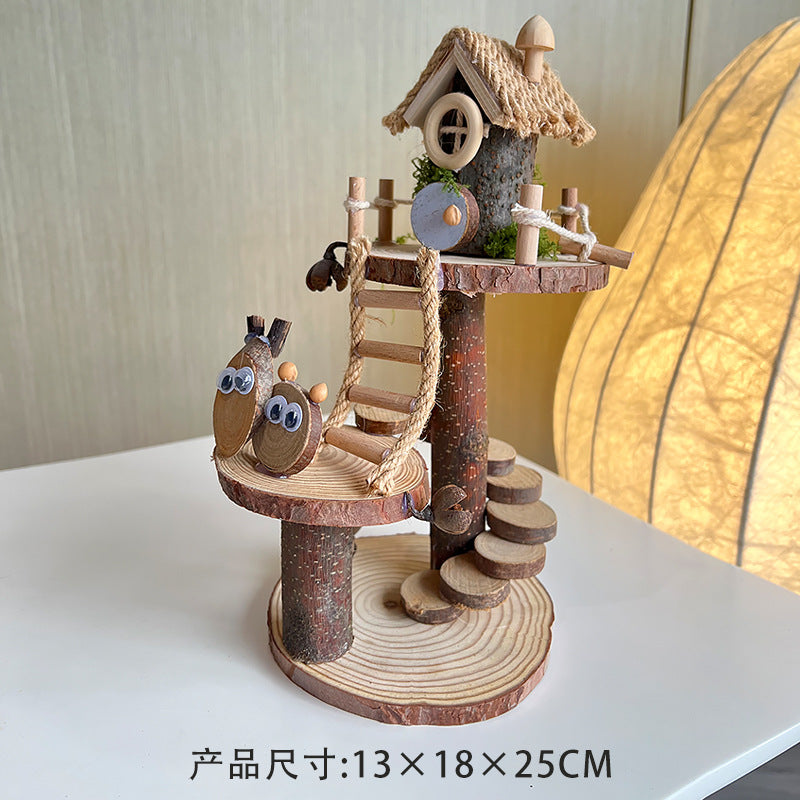 新款木制趣味树屋DIY儿童创意手工盒益智拼搭积木玩具 提升想象力New Wooden Fun Treehouse DIY Children’s Creative Craft Kit – Educational Building Blocks to Boost Imagination