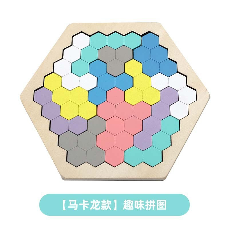 木质百变蜂窝拼图男女孩彩色拼版幼儿园早教宝宝儿童益智玩具批发Wooden Versatile Honeycomb Puzzle – Colourful Sets for Boys and Girls – Wholesale Educational Toys for Nursery, Early Learning and Toddlers