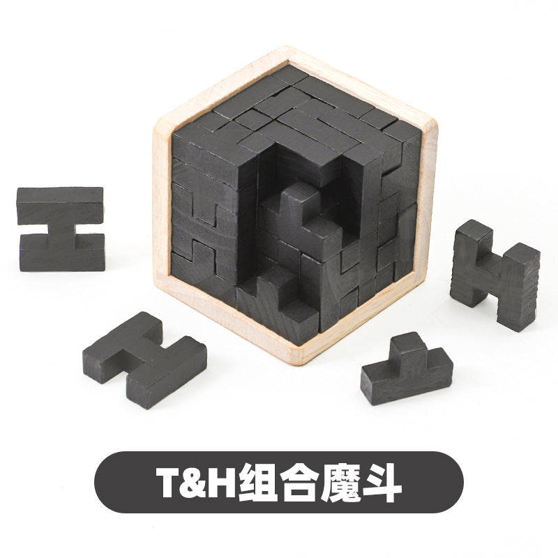 魔斗54T玩具54L古典积木孔明锁鲁班锁办公室减压趣味成人益智玩具Magic Battle 54T Toy 54L Classic Building Blocks: Kongming Puzzle, Lu Ban Puzzle – Fun and Stress-Relieving Adult Brain Teaser for the Office