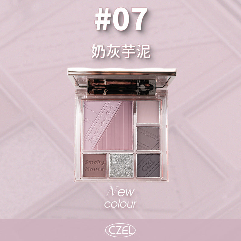 新品多功能眼影盘腮红高光修容大地色一体盘蓝色不易飞粉New Multi-Functional Eyeshadow Palette: Blush, Highlighter and Contour in Earth Tones – All-in-One Palette in Blue, with Minimal Fallout