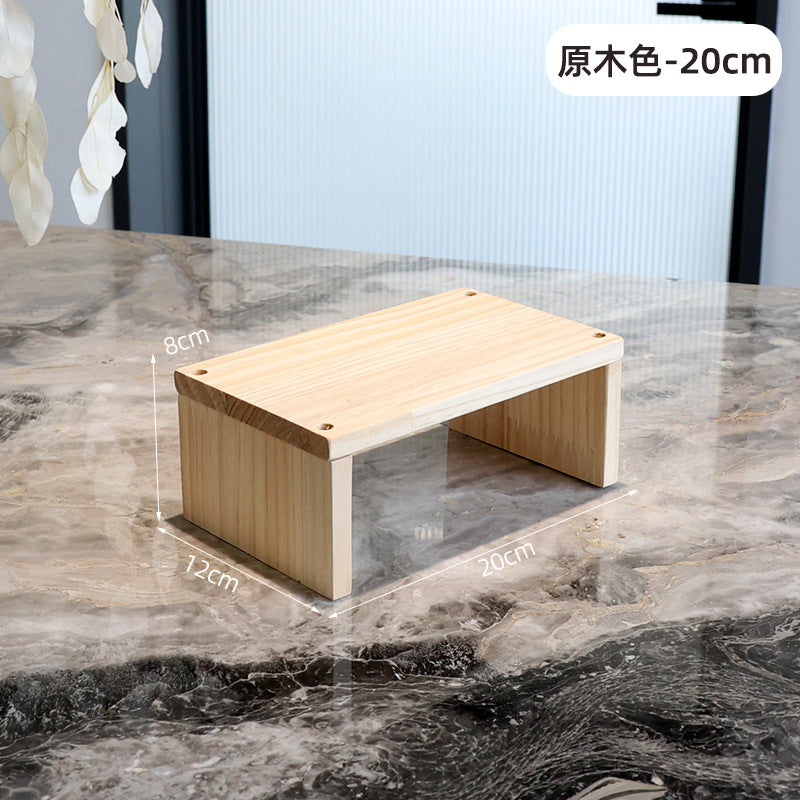 12CM宽度复古碳化木质展示架花架收纳架多肉绿植盆栽茶杯茶具文玩12 cm wide vintage carbonised wood display stand, flower stand and storage rack for succulents, houseplants, potted plants, teacups, teaware and collectables